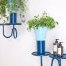 Подставка для цветов настенная Mimosa нефтяной синий 420х215х230 мм