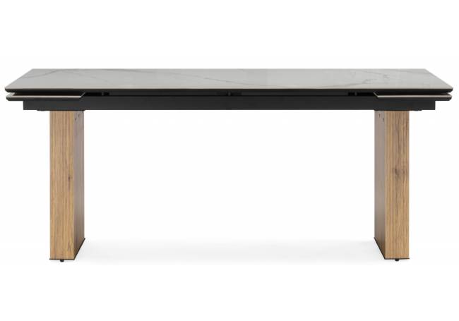 Отто 180x90 черный кварц / дуб монтана