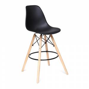 Стул барный Cindy Bar Chair (mod. 80-1) дерево бук/металл/пластик, 50 х 51 х 109 см, Black (Черный) 3010/ натуральный (Комплект из 4 шт.) черный дерево бук/металл/пластик