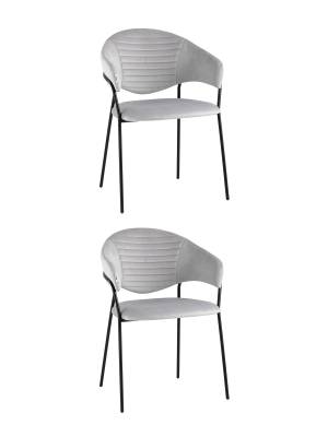 Стул Алексис велюр серый 2 шт