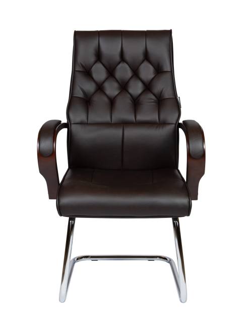 Кресло офисное / Боттичелли CF / дерево / темно-коричневая кожа