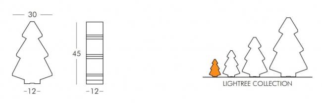 Светильник пластиковый Елка Lightree Lighting IN 300х120х450 мм