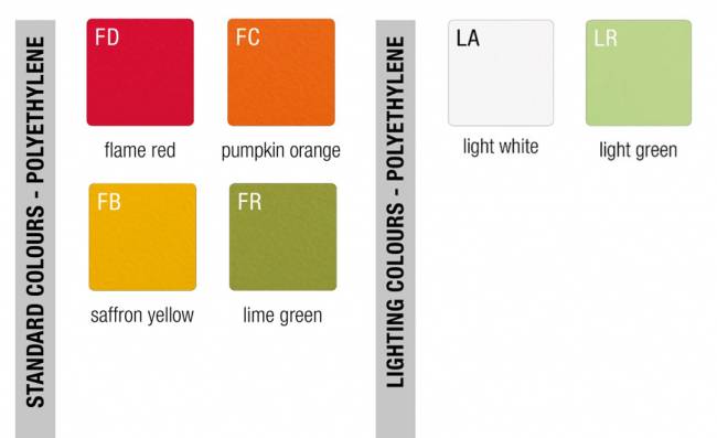 Светильник пластиковый напольный Cactus Lighting белый, пламенный красный 540х420х1300 мм
