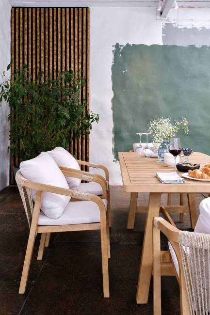 Обеденная группа из акации RIMINI M со столом 170 см  Joygarden