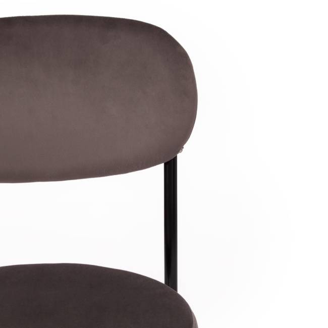 Стул REVO (mod. 7033) / 1 шт. в упаковке ткань/металл, 47х54х82 см, высота до сиденья 47 см, темно-серый barkhat 14/черный темно-серый barkhat 14/черный ткань/металл