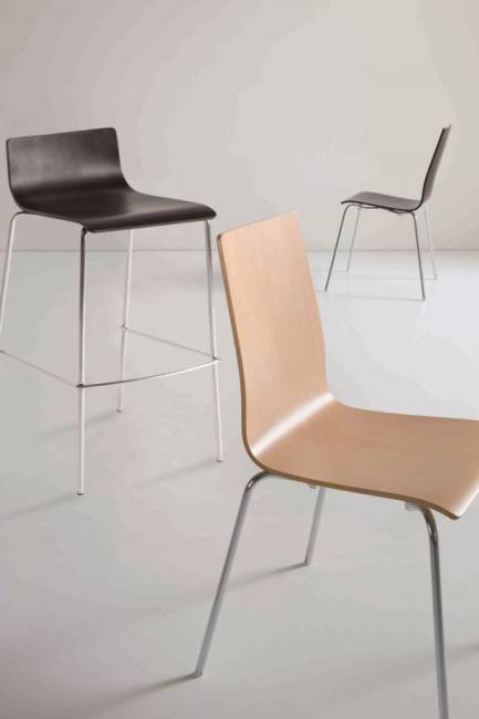 Стул деревянный полубарный Lila Stool 69 470х500х890 мм