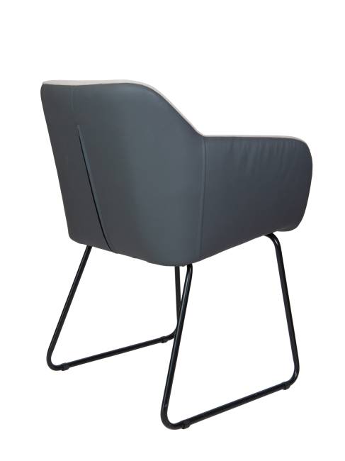 Кресло офисное / Браво / Bravo / бежевая ткань / серая экокожа