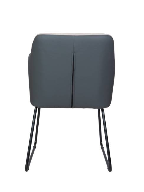 Кресло офисное / Браво / Bravo / бежевая ткань / серая экокожа