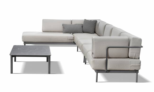 Диван металлический со столиком Solaya 10 2215х500х800 мм Диван металлический со столиком Solaya 10 2215х500х800 мм