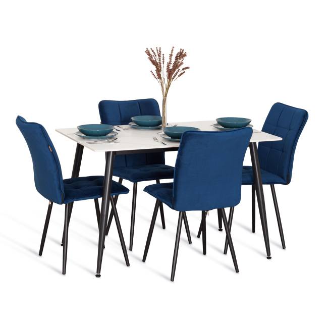 Стул обеденный Bari/Бари LT, велюр, синий, 41х55х89см синий велюр