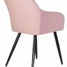Стул обеденный DOBRIN ROBERT, черные матовые ножки, велюр V108-15 Розовый