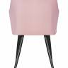 Стул обеденный DOBRIN ROBERT, черные матовые ножки, велюр V108-15 Розовый