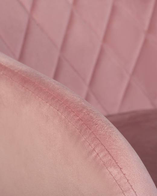 Стул обеденный DOBRIN ROBERT, черные матовые ножки, велюр V108-15 Розовый