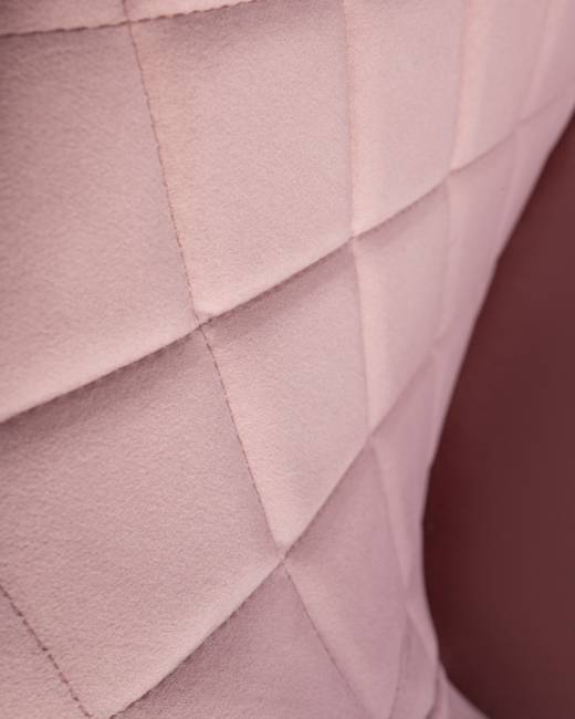 Стул обеденный DOBRIN ROBERT, черные матовые ножки, велюр V108-15 Розовый