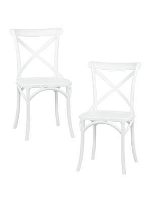 Набор 2 шт Стул обеденный DOBRIN MASON, цвет белый (W-02)