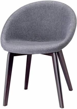 Кресло с обивкой Natural Giulia Pop венге, серый 610х590х800 мм