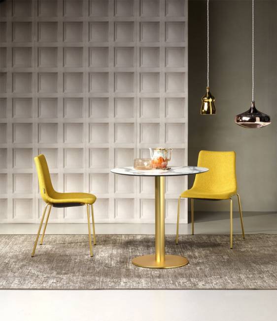 Подстолье металлическое Tiffany сатинированная латунь Ø450х730 мм