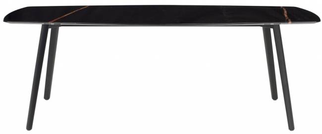 Стол мраморный Squid M черный, черный мрамор Сахара Нуар 2090х1080х740 мм