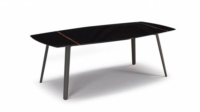 Стол мраморный Squid M черный, черный мрамор Сахара Нуар 2090х1080х740 мм