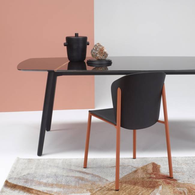 Стол мраморный Squid M черный, черный мрамор Сахара Нуар 2090х1080х740 мм