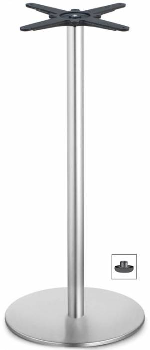 Подстолье металлическое барное Tiffany сатинированная сталь Ø450х1090 мм