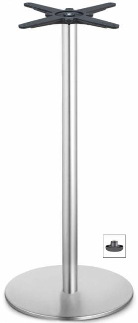 Подстолье металлическое барное Tiffany сатинированная сталь Ø450х1090 мм