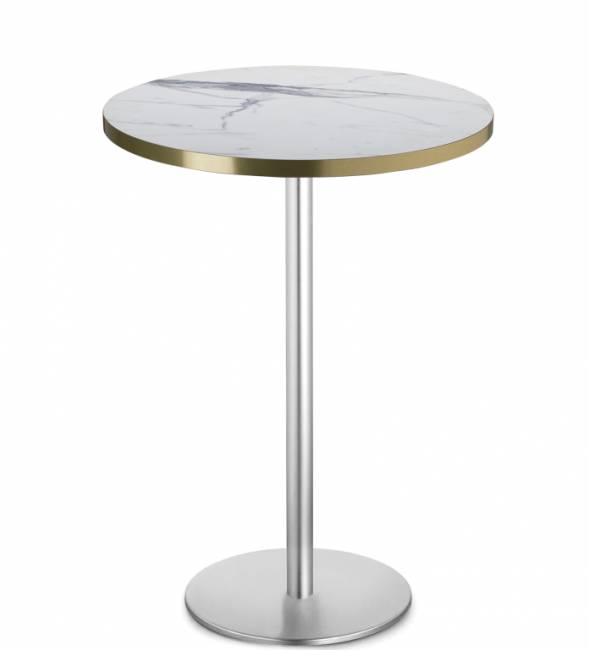 Подстолье металлическое барное Tiffany сатинированная сталь Ø450х1090 мм