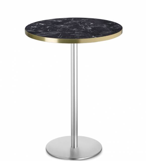 Подстолье металлическое барное Tiffany сатинированная сталь Ø450х1090 мм