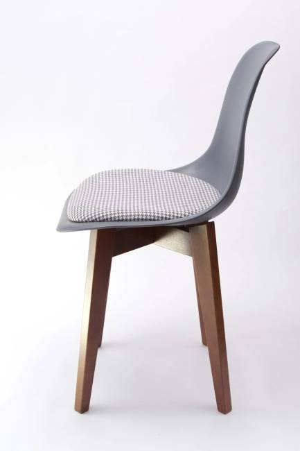 Стул Сашш орех /серый, серый ГЛ Стул Сашш орех /серый, серый ГЛ