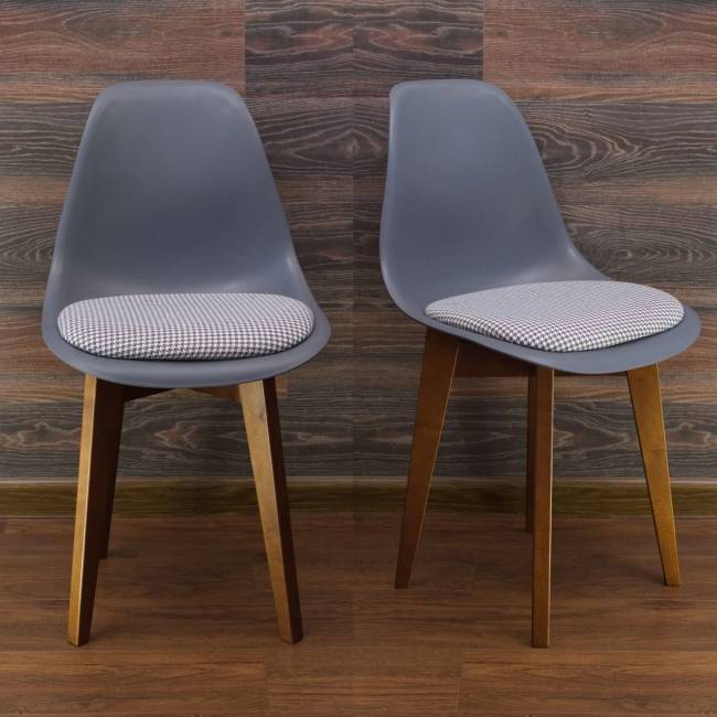 Стул Сашш орех /серый, серый ГЛ Стул Сашш орех /серый, серый ГЛ