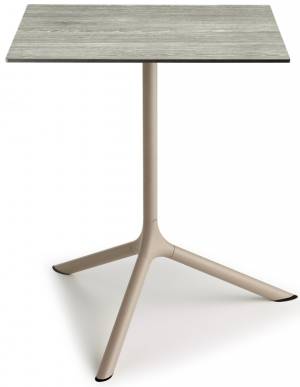 Стол ламинированный обеденный Tripe Maxi тортора, состаренный серый дуб 700х700х740 мм