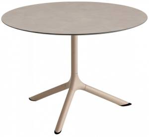 Столик ламинированный кофейный Tripe тортора, тортора шпатель Ø700х510 мм