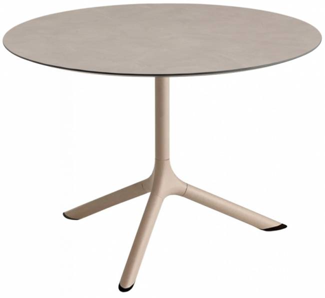 Столик ламинированный кофейный Tripe тортора, тортора шпатель Ø700х510 мм