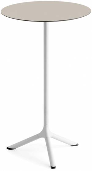 Стол ламинированный барный Tripe белый, тортора Ø600х1100 мм