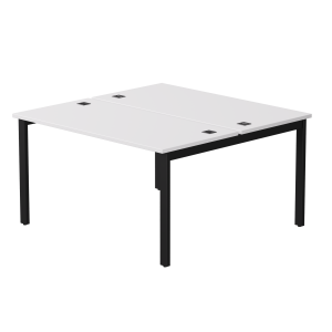 Бенч-система на 2 места Everprof EVO на металлокаркасе 1380х670(1370)x755 Белый/Черный