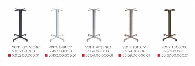 Подстолье металлическое барное Fiore High белый 475х475х1070 мм