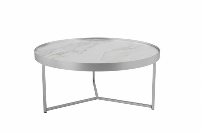 Стол журнальный "Ориндж", калакатта/хром