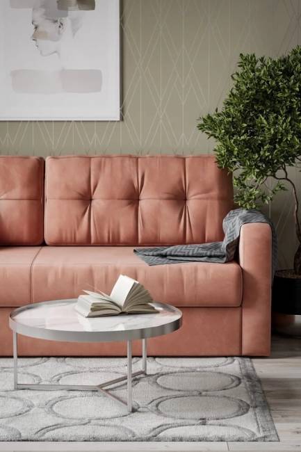 Стол журнальный "Ориндж", калакатта/хром