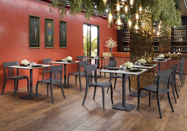 Стул пластиковый Trio-S антрацит 490х550х840 мм