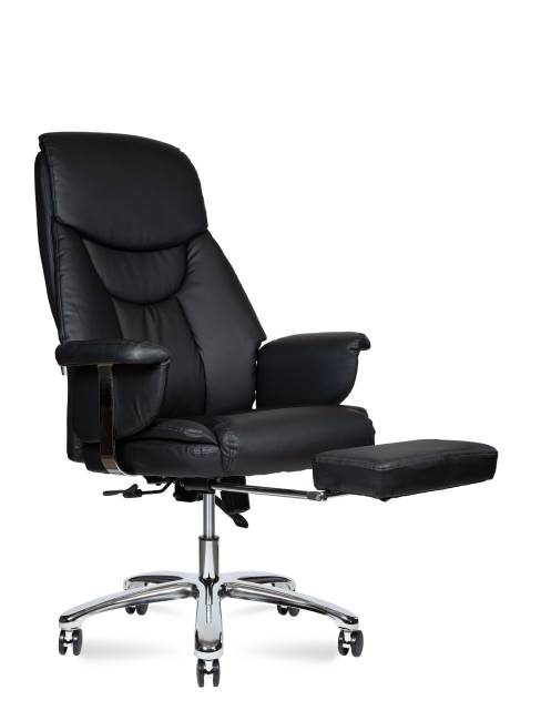 Кресло офисное / Парламент / черная кожа