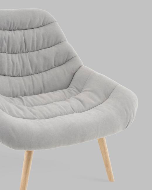 Кресло Олби Страйпс светло-серый