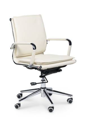 Кресло офисное / Харман LB / (ivory) хром / слоновая кость экокожа