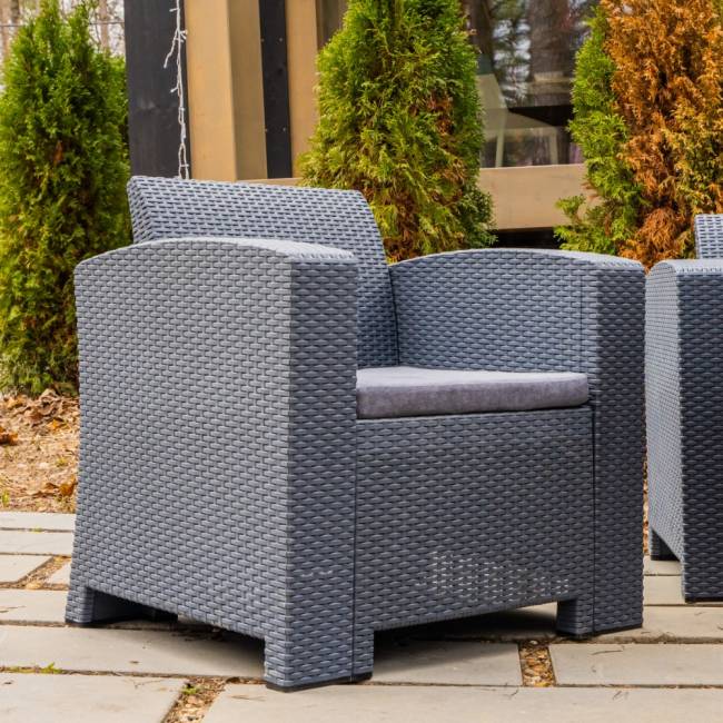 Обеденный комплект LANA LUX DINING L графитовый