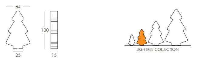 Светильник пластиковый Елка Lightree Lighting IN 640х150х1000 мм