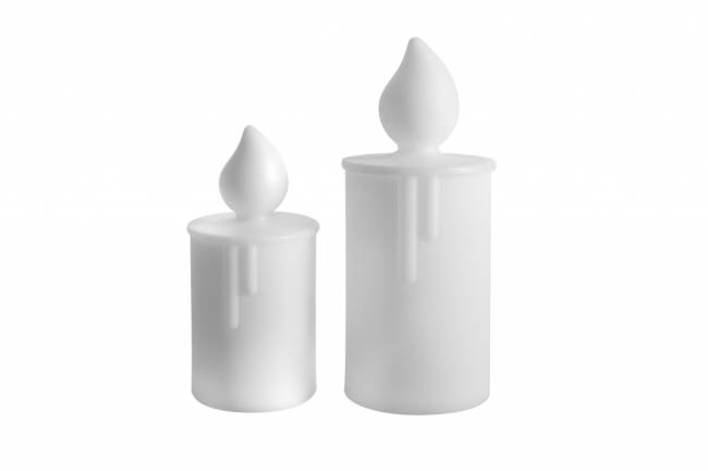 Светильник пластиковый настольный Fiammetta Lighting LED белый Ø105х225 мм