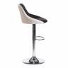 Стул барный MESSY (mod. KY704C) / 1 шт. в упаковке металл/экокожа, 47*48*84-105 см, черный/белый/хром черный, белый металл/экокожа