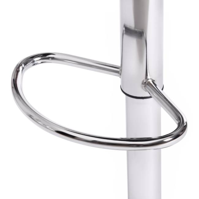 Стул барный MESSY (mod. KY704C) / 1 шт. в упаковке металл/экокожа, 47*48*84-105 см, черный/белый/хром черный, белый металл/экокожа