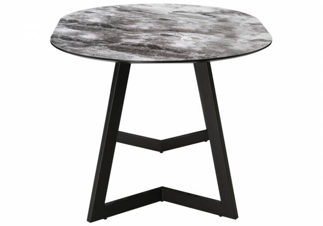 Алингсос мрамор серый / черная шагрень