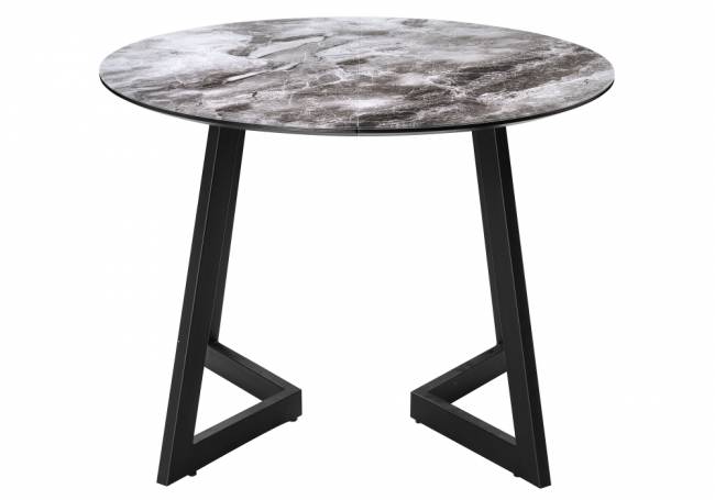 Алингсос мрамор серый / черная шагрень