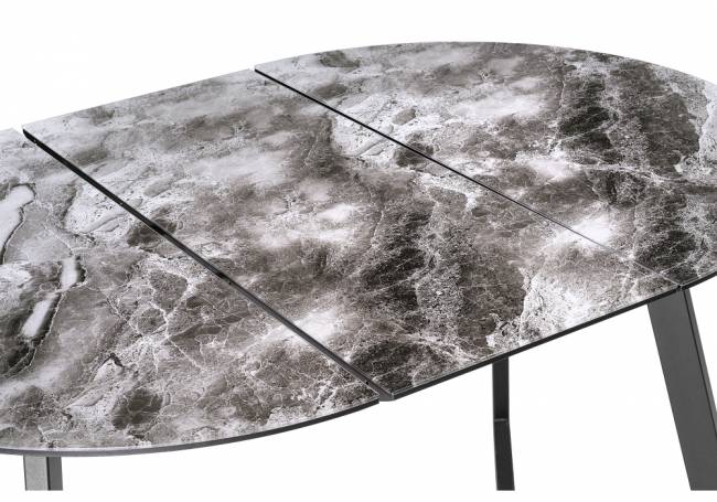 Алингсос мрамор серый / черная шагрень